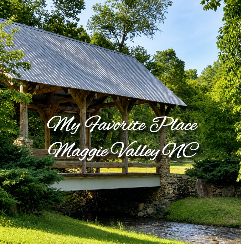 Covered bridge in Maggie Valley, NC