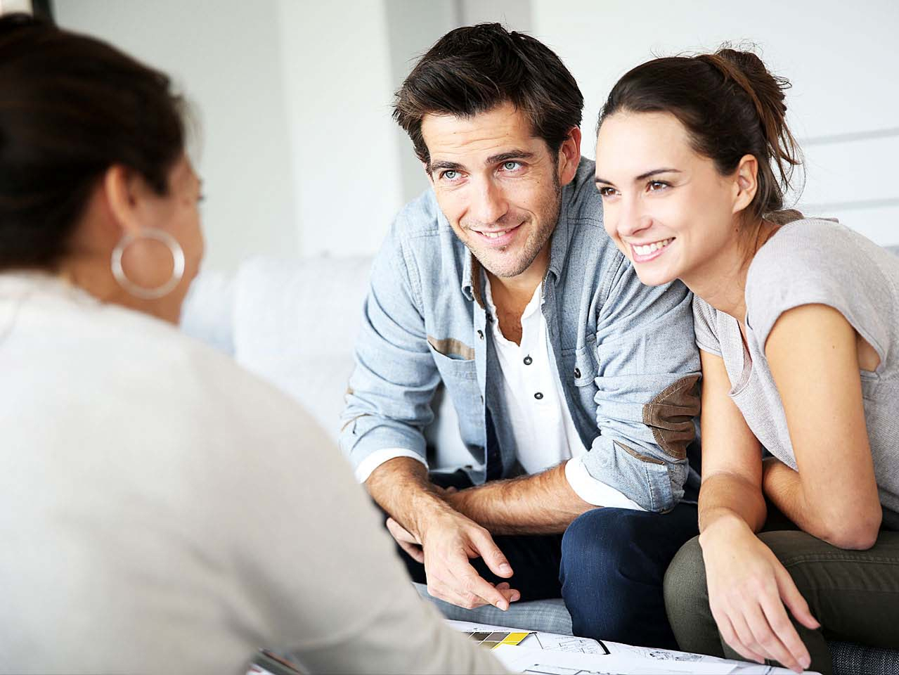 Couple meeting with a consultant
